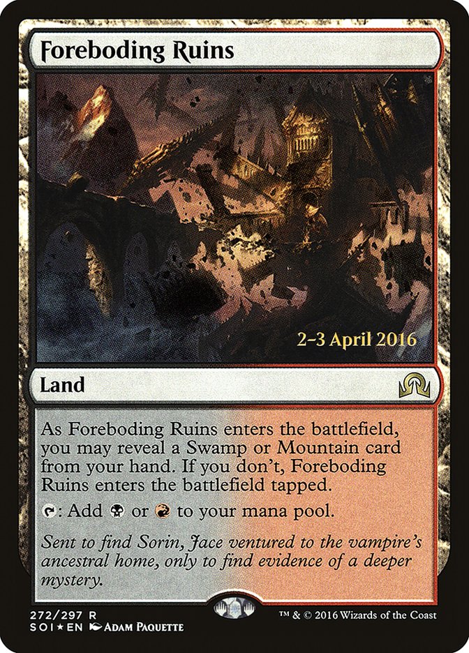 Foreboding Ruins [Shadows over Innistrad Prerelease Promos] | Lots Moore NSW