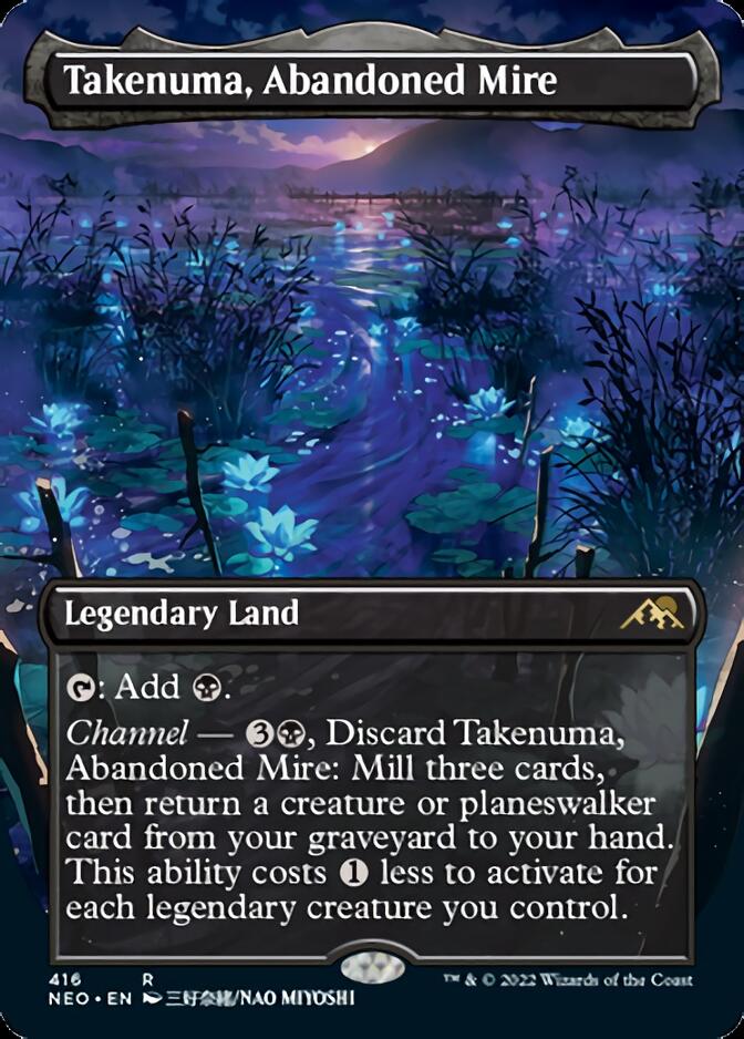 Takenuma, Abandoned Mire (Borderless Alternate Art) [Kamigawa: Neon Dynasty] | Lots Moore NSW