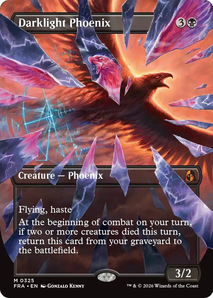 Darklight Phoenix (Borderless) (0325) [Reality Fracture] | Lots Moore NSW