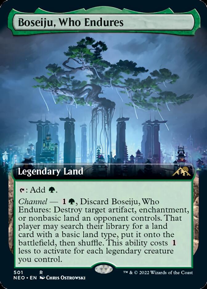 Boseiju, Who Endures (Extended Art) [Kamigawa: Neon Dynasty] | Lots Moore NSW