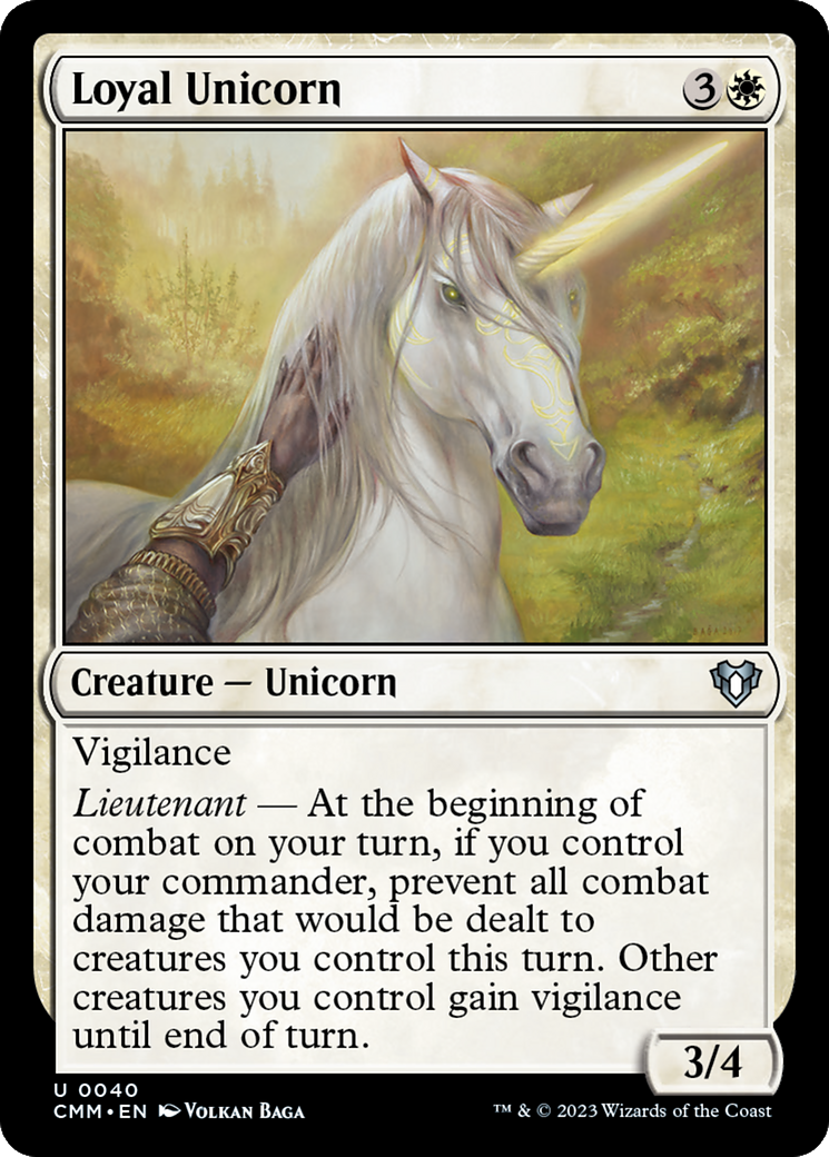 Loyal Unicorn [Commander Masters] | Lots Moore NSW