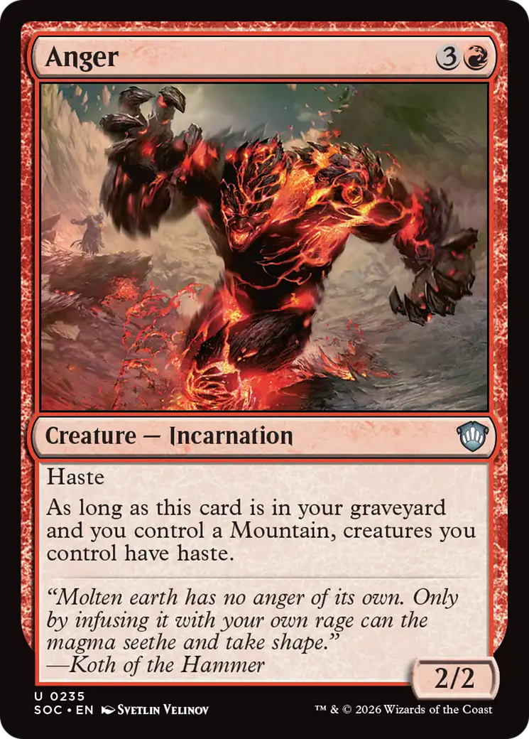 Anger [Secrets of Strixhaven Commander] Magic: The Gathering | Lots Moore NSW