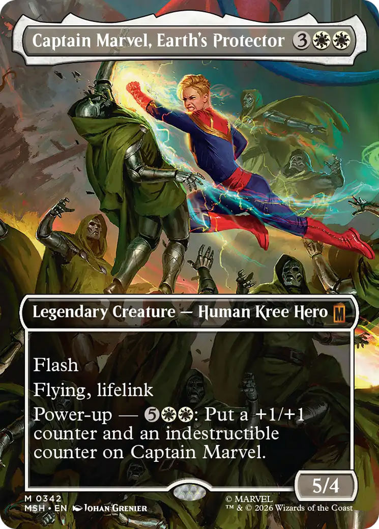 Captain Marvel, Earth's Protector (Borderless) (0342) [Marvel Super Heroes] | Lots Moore NSW