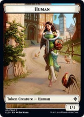 Human // Food (16) Double-Sided Token [Throne of Eldraine Tokens] | Lots Moore NSW