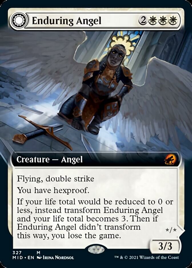 Enduring Angel // Angelic Enforcer (Extended Art) [Innistrad: Midnight Hunt] | Lots Moore NSW