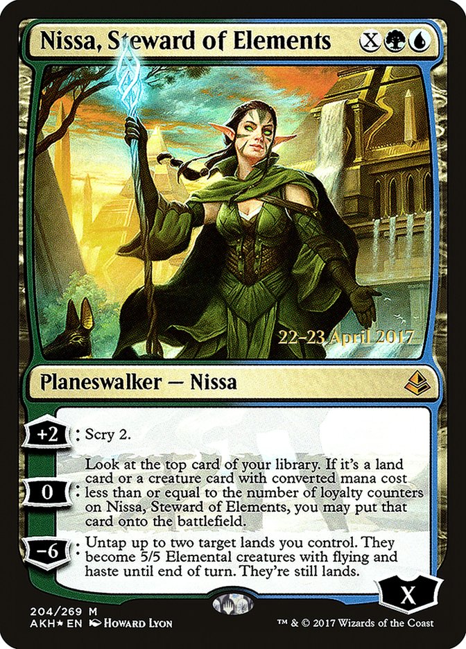 Nissa, Steward of Elements [Amonkhet Prerelease Promos] | Lots Moore NSW