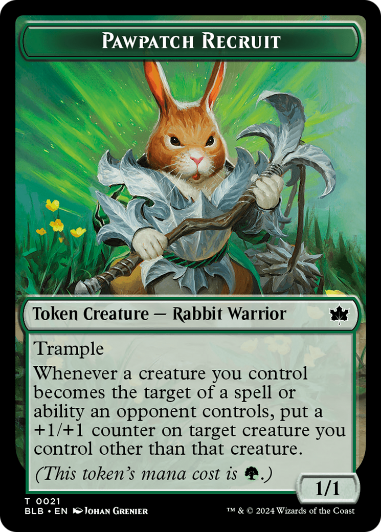 Pawpatch Recruit Token [Bloomburrow Tokens] | Lots Moore NSW