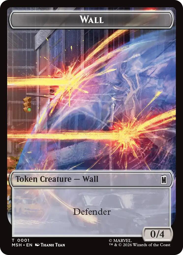 Wall // Alien Double-Sided Token [Marvel Super Heroes Tokens] | Lots Moore NSW
