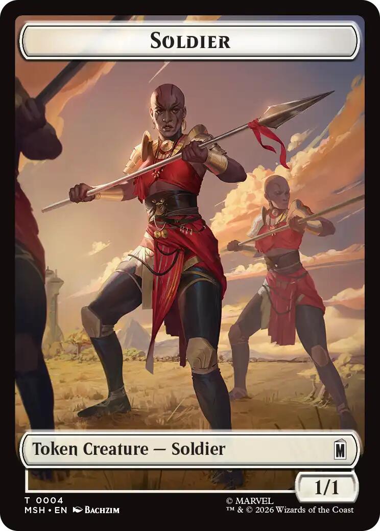 Soldier // Insect Double-Sided Token [Marvel Super Heroes Tokens] | Lots Moore NSW