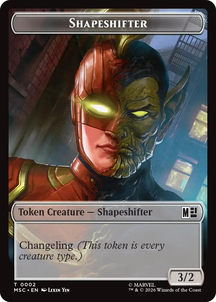 Shapeshifter // Ape Villain Double-Sided Token [Marvel Super Heroes Commander Tokens] | Lots Moore NSW
