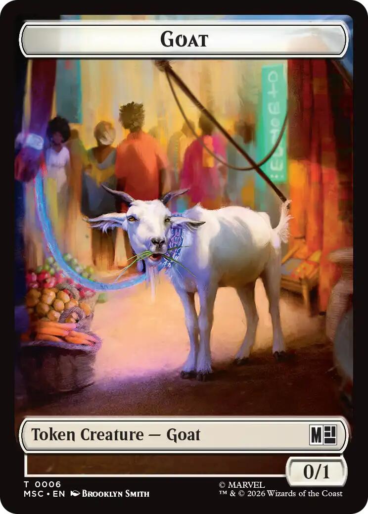 Goat // Construct Double-Sided Token [Marvel Super Heroes Commander Tokens] | Lots Moore NSW