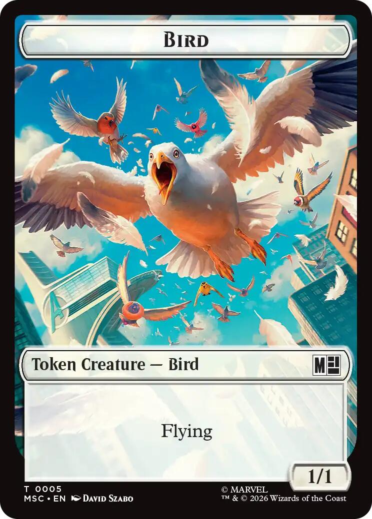 Bird // Rhino Double-Sided Token [Marvel Super Heroes Commander Tokens] | Lots Moore NSW