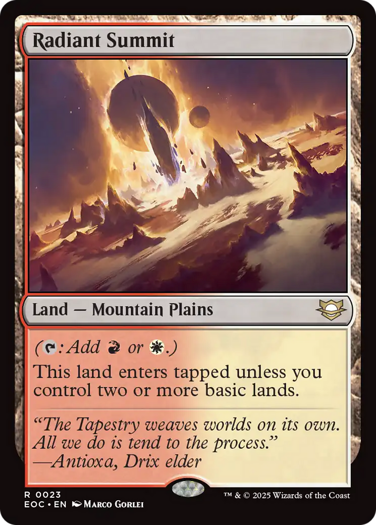 Radiant Summit [Edge of Eternities Commander] | Lots Moore NSW
