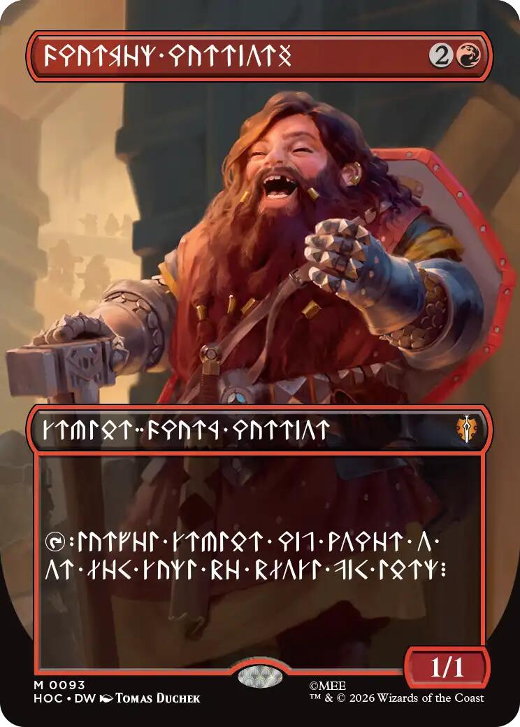 Dwarven Warriors (Borderless) (Dwarvish) [The Hobbit: Eternal-Legal] | Lots Moore NSW