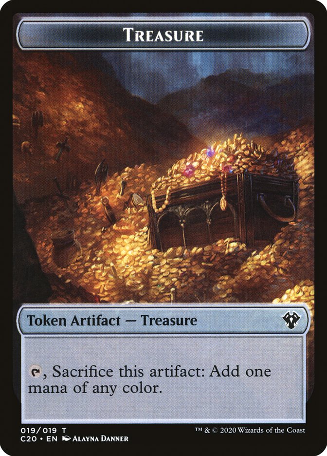 Saproling // Treasure Double-Sided Token [Commander 2020 Tokens] | Lots Moore NSW