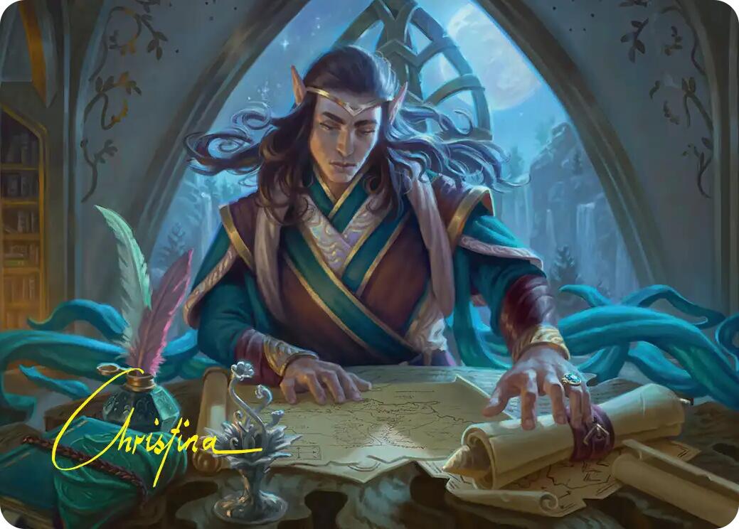 Elrond, Moon-Reader Art Card (Gold-Stamped Signature) [The Hobbit Art Series] | Lots Moore NSW