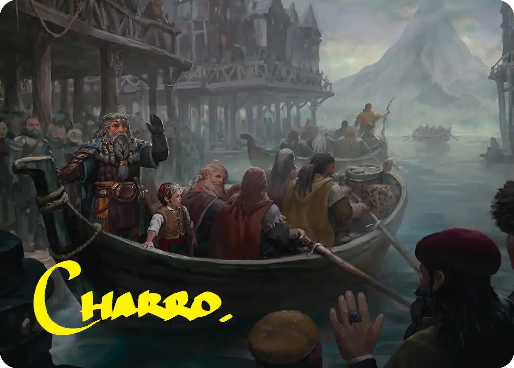 Uneasy Partings Art Card (Gold-Stamped Signature) [The Hobbit Art Series] | Lots Moore NSW