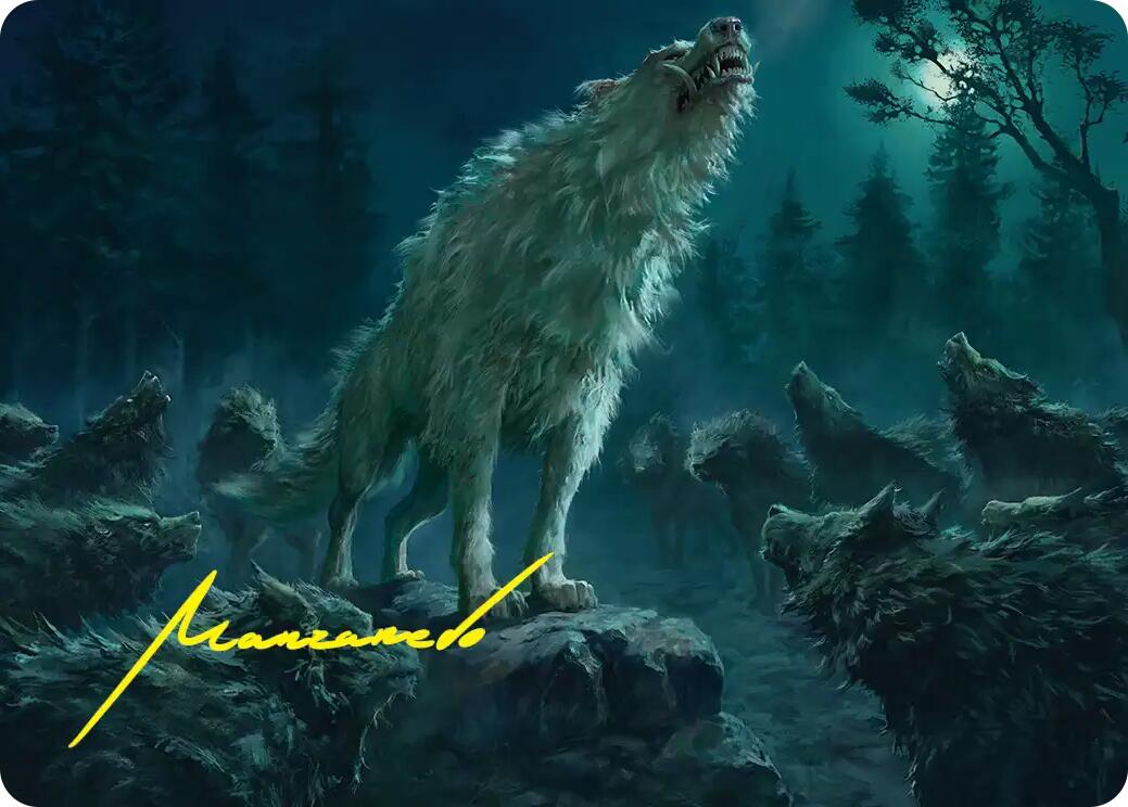 Reverent Howl Art Card (Gold-Stamped Signature) [The Hobbit Art Series] | Lots Moore NSW