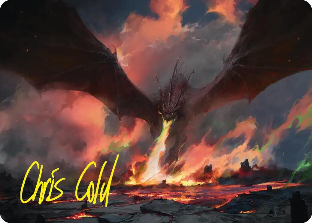 Smaug, the Great Calamity Art Card (Gold-Stamped Signature) [The Hobbit Art Series] | Lots Moore NSW