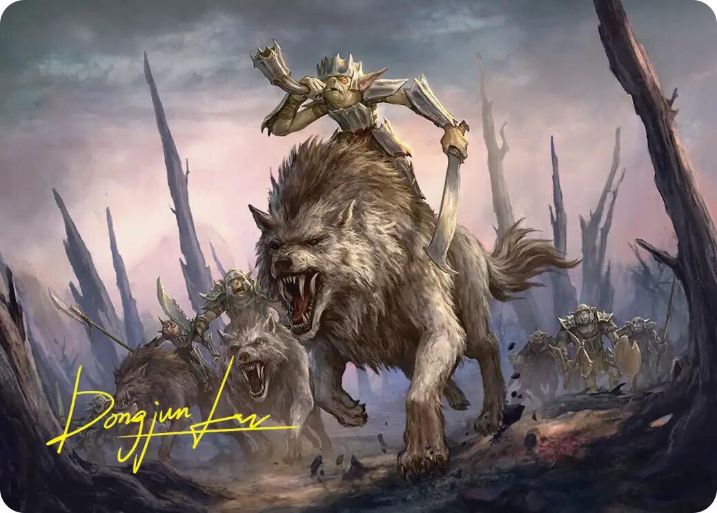Signal the Onslaught Art Card (Gold-Stamped Signature) [The Hobbit Art Series] | Lots Moore NSW