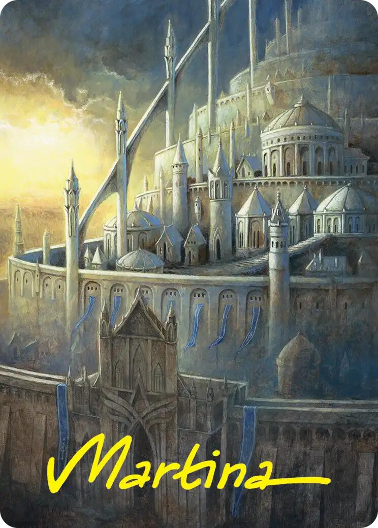Minas Tirith Art Card (Gold-Stamped Signature) [The Hobbit Art Series] | Lots Moore NSW