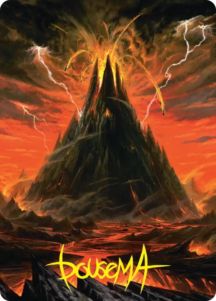 Mount Doom Art Card (Gold-Stamped Signature) [The Hobbit Art Series] | Lots Moore NSW