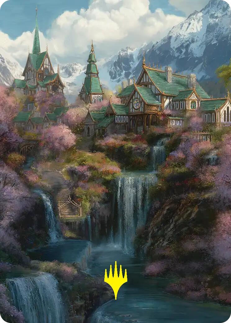 Rivendell Art Card (Gold-Stamped) [The Hobbit Art Series] | Lots Moore NSW