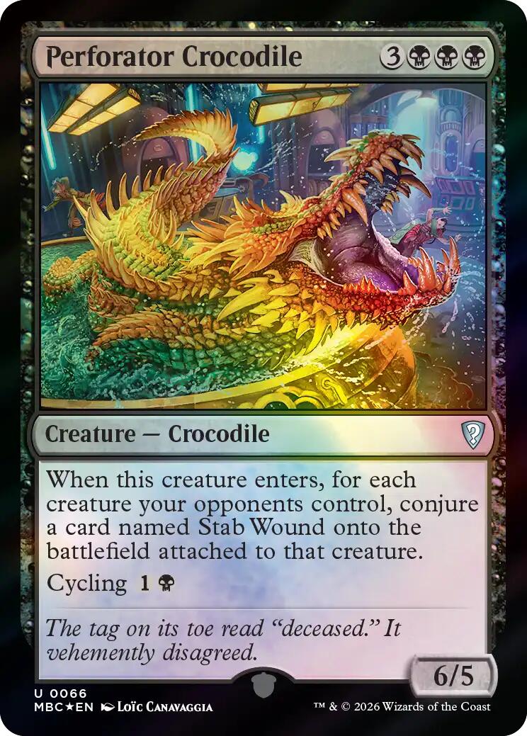 Perforator Crocodile [Mystery Booster: Commander Edition] | Lots Moore NSW