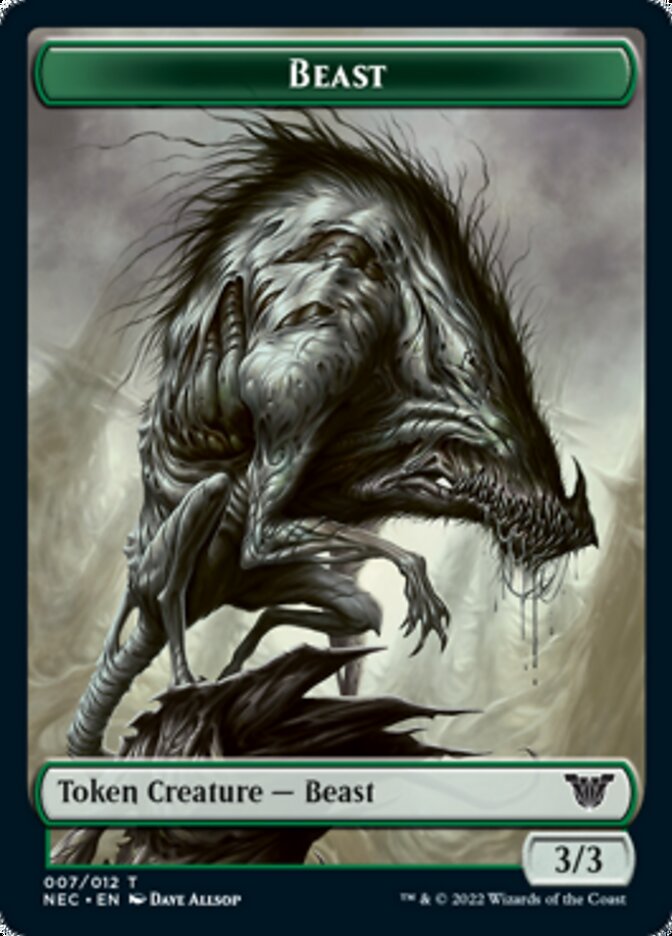 Beast // Treasure Double-Sided Token [Kamigawa: Neon Dynasty Commander Tokens] | Lots Moore NSW
