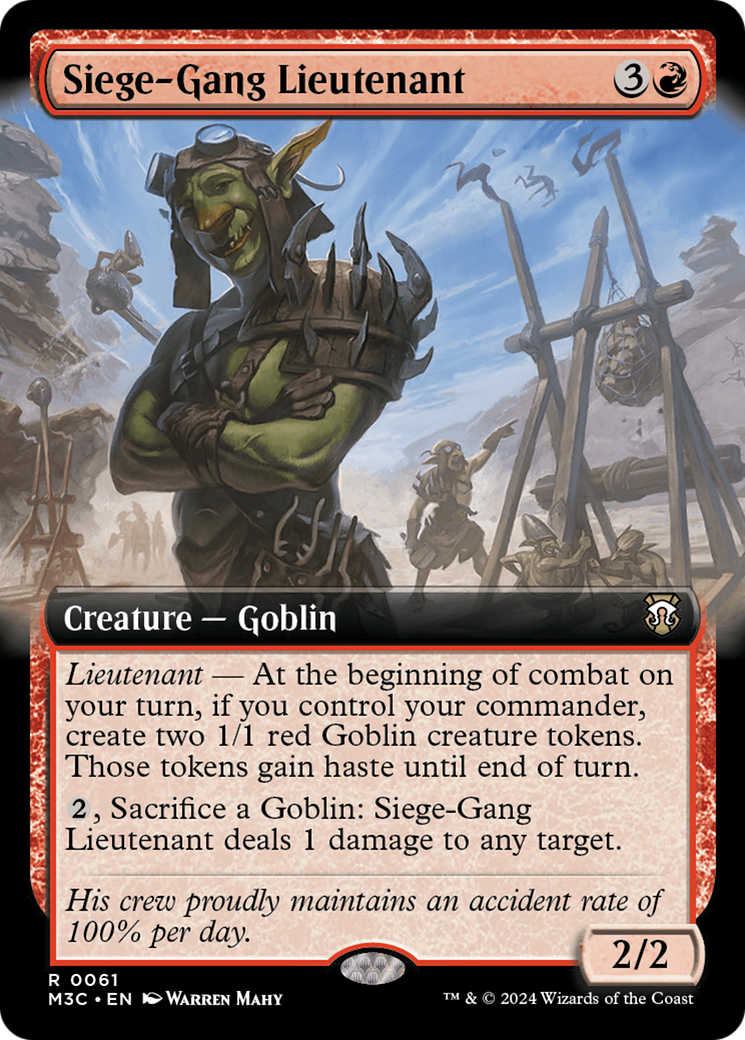 Siege-Gang Lieutenant (Extended Art) (Ripple Foil) [Modern Horizons 3 Commander] | Lots Moore NSW