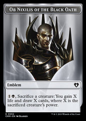 Eldrazi // Emblem - Ob Nixilis of the Black Oath Double-Sided Token [Commander Masters Tokens] | Lots Moore NSW