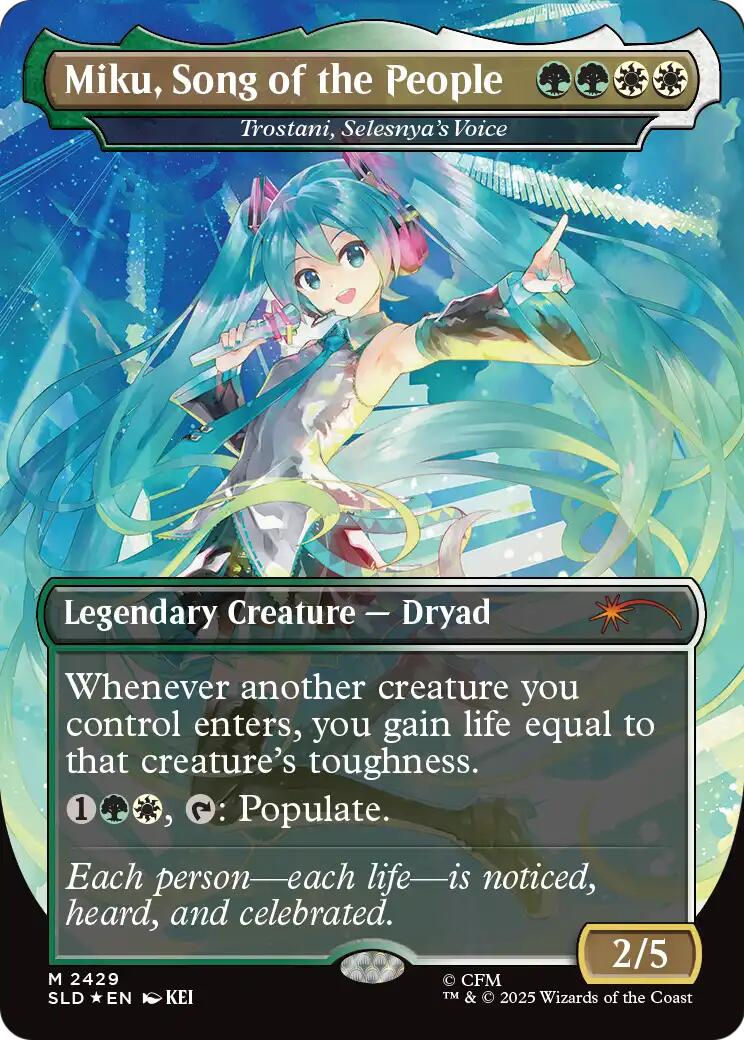 Miku, Song of the People - Trostani, Selesnya's Voice [Secret Lair Drop Series] | Lots Moore NSW