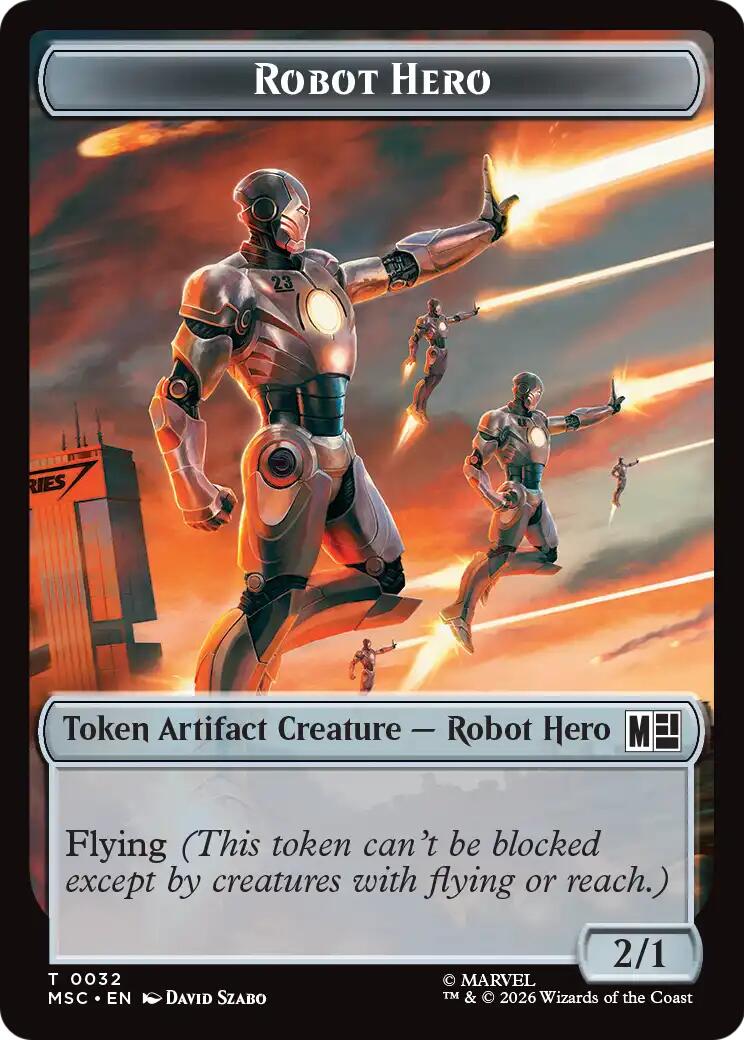 Robot Hero // Villain Double-Sided Token [Marvel Super Heroes Commander Tokens] | Lots Moore NSW