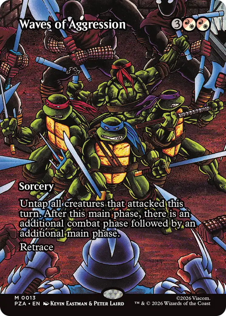 Waves of Aggression (Borderless) [Teenage Mutant Ninja Turtles Eternal-Legal] Magic: The Gathering | Lots Moore NSW