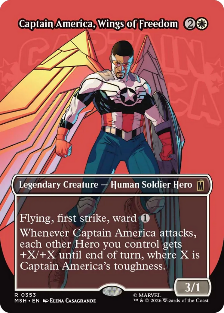 Captain America, Wings of Freedom (Borderless) [Marvel Super Heroes] | Lots Moore NSW