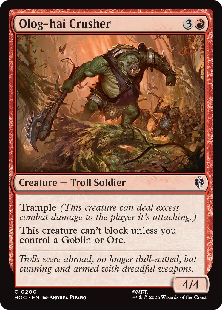 Olog-hai Crusher [The Hobbit: Eternal-Legal] | Lots Moore NSW
