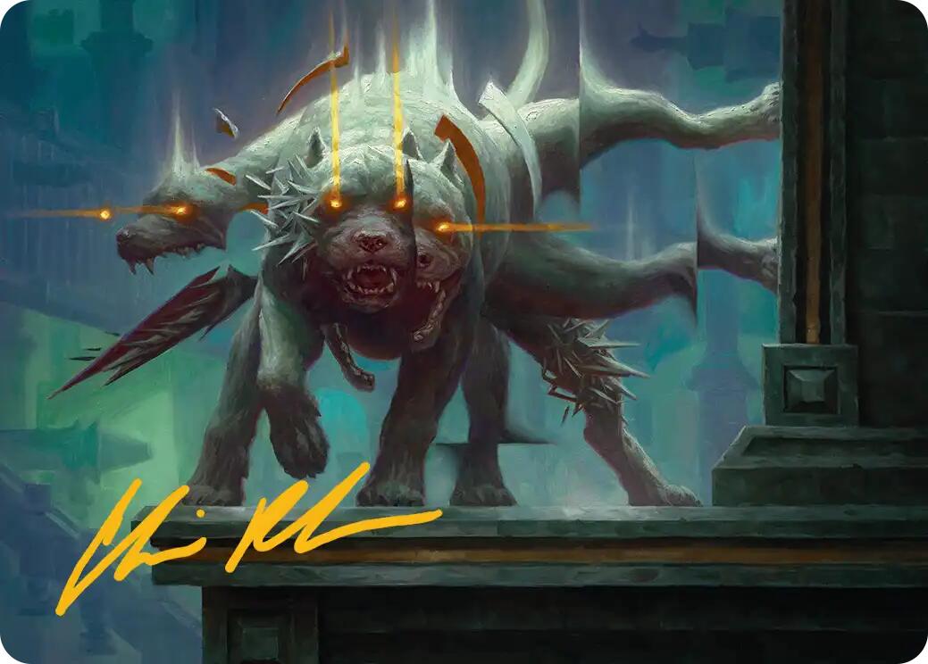 Flickering Hound Art Card (2/54) (Gold-Stamped Signature) [Reality Fracture Art Series] | Lots Moore NSW