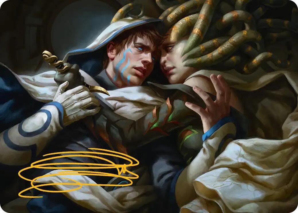 Vraska's Final Mercy Art Card (Gold-Stamped Signature) [Reality Fracture Art Series] | Lots Moore NSW