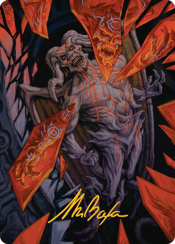 Curse-Marred Demon Art Card (Gold-Stamped Signature) [Reality Fracture Art Series] | Lots Moore NSW