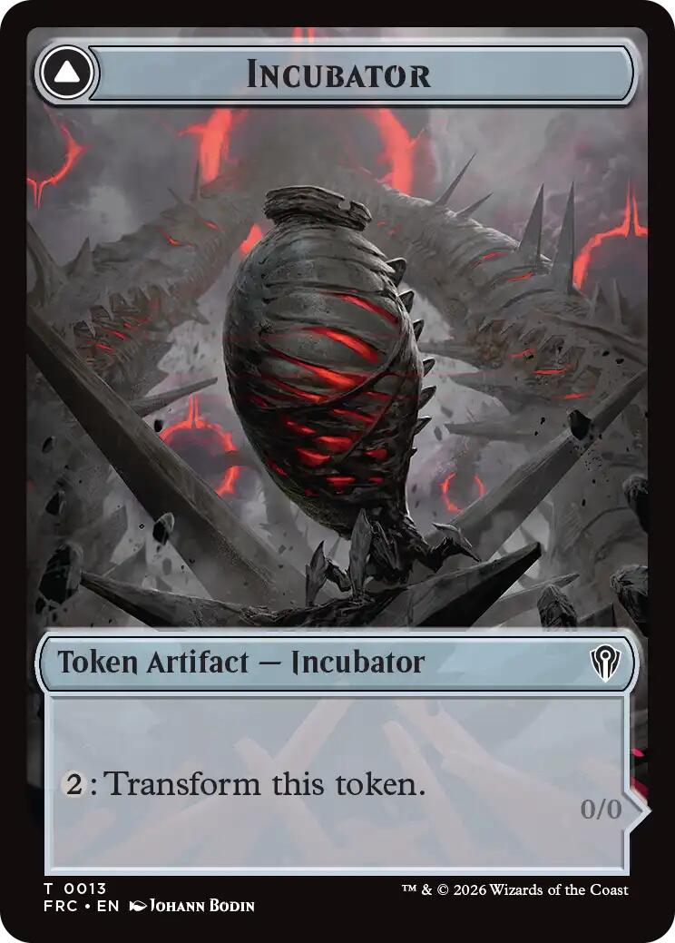 Phyrexian // Incubator Double-Sided Token [Reality Fracture Commander Tokens] | Lots Moore NSW
