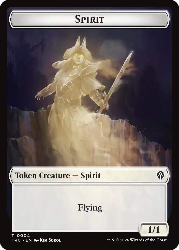 Spirit // Jace Double-Sided Token [Reality Fracture Commander Tokens] | Lots Moore NSW