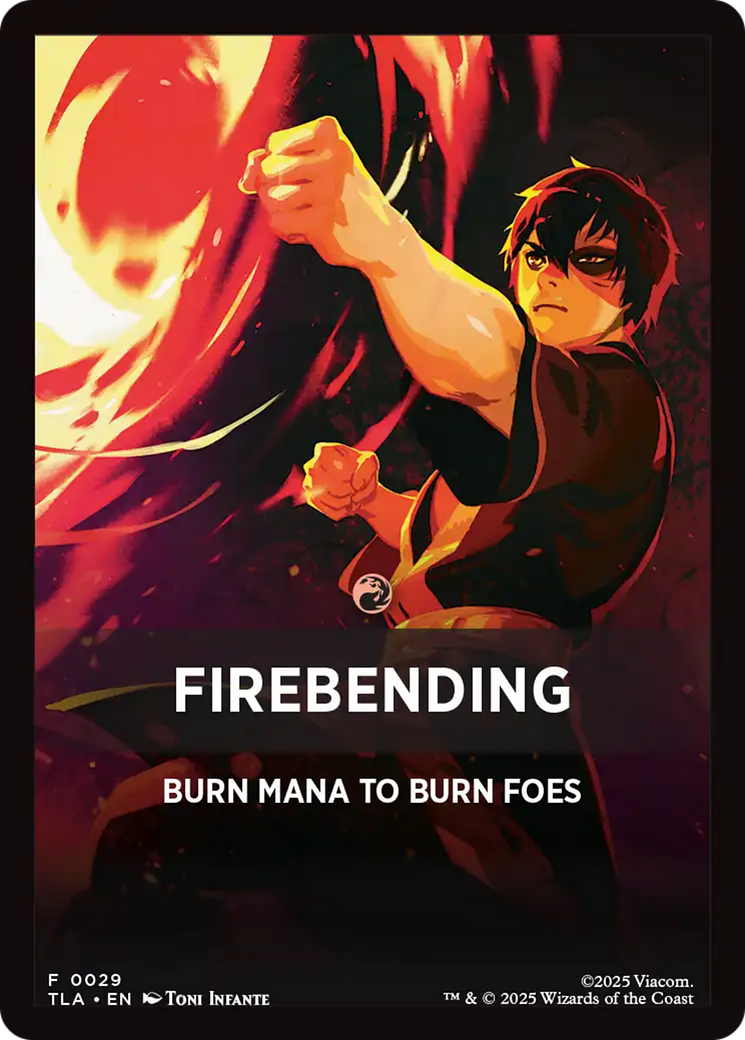Firebending Theme Card (0029) [Avatar: The Last Airbender Tokens] | Lots Moore NSW