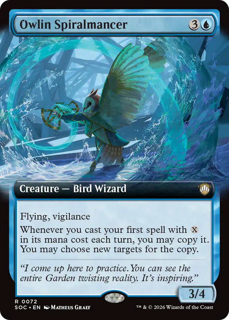 Owlin Spiralmancer (Extended Art) [Secrets of Strixhaven Commander] | Lots Moore NSW