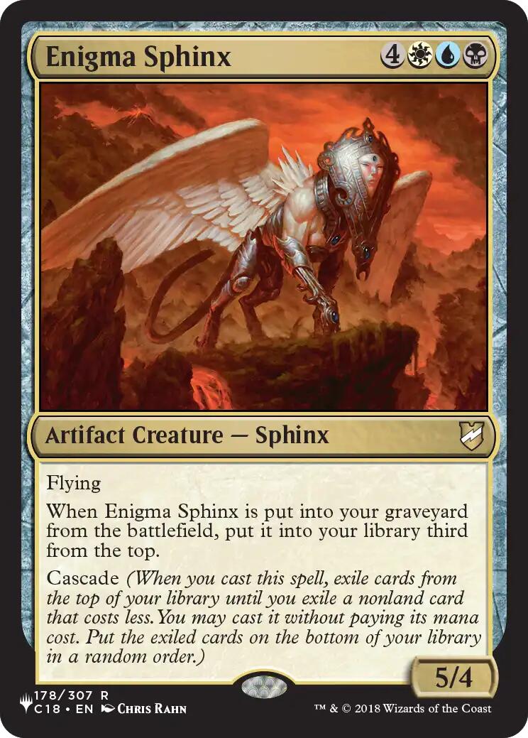 Enigma Sphinx [The List] | Lots Moore NSW