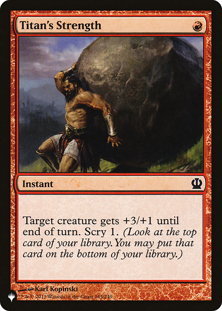 Titan's Strength [The List Reprints] | Lots Moore NSW