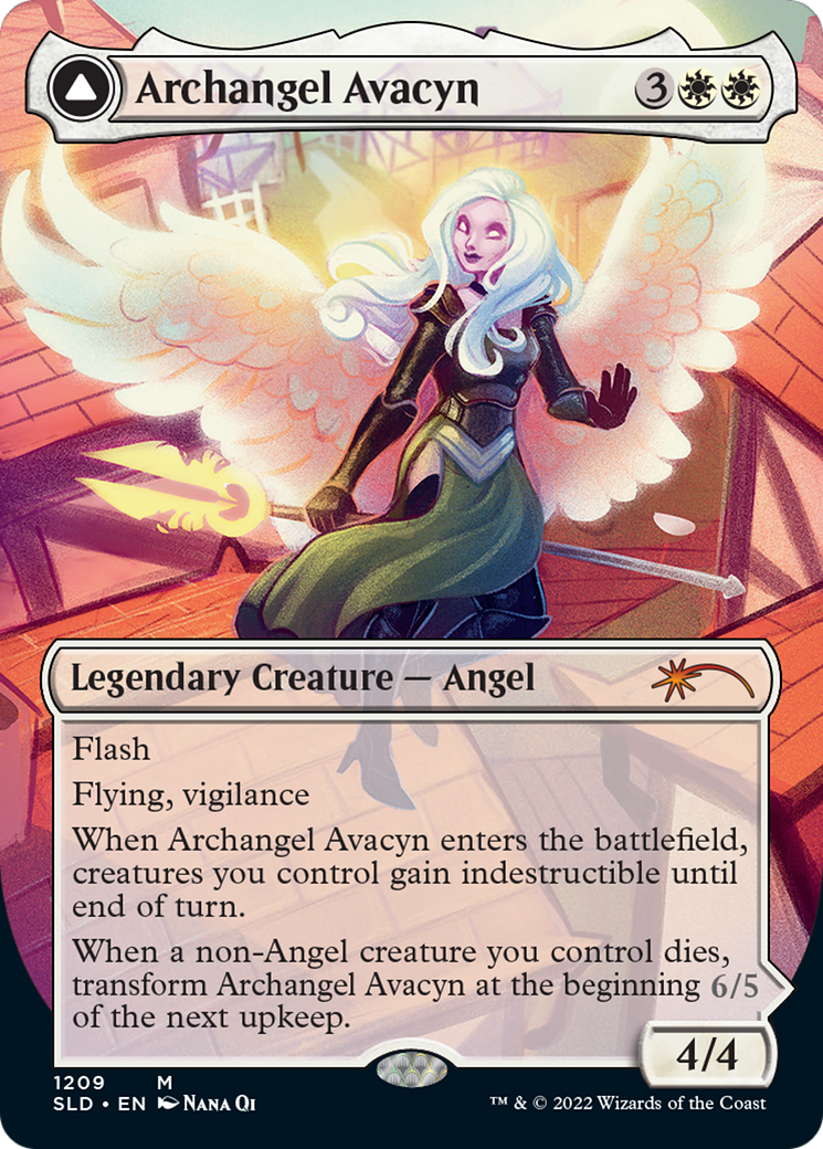 Archangel Avacyn // Avacyn, the Purifier (Display Commander) (Borderless) [Secret Lair: From Cute to Brute] | Lots Moore NSW