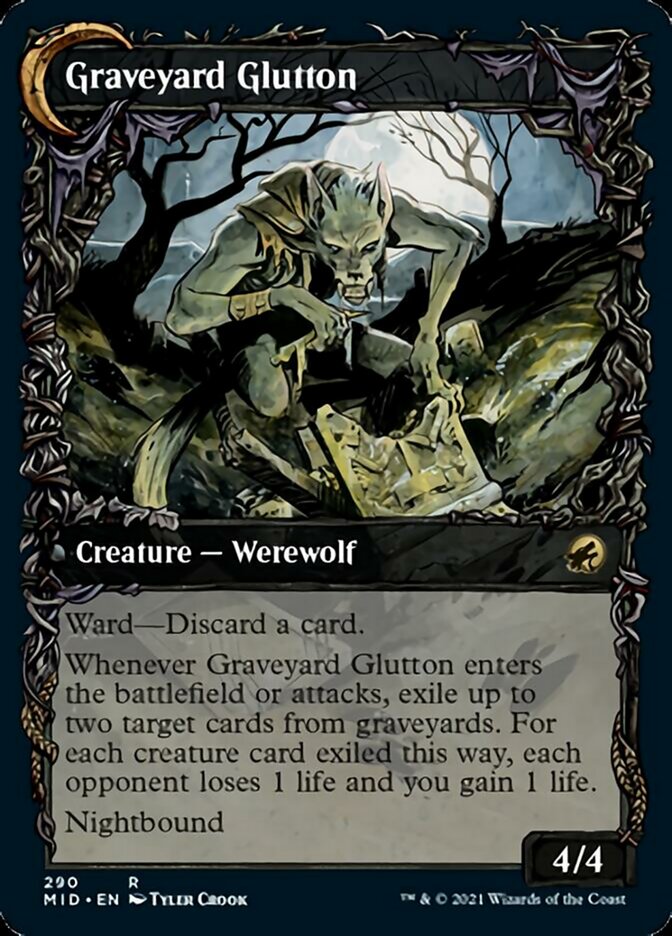 Graveyard Trespasser // Graveyard Glutton (Showcase Equinox) [Innistrad: Midnight Hunt] | Lots Moore NSW
