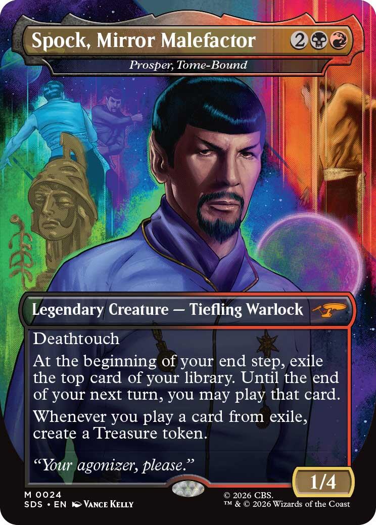 Spock, Mirror Malefactor - Prosper, Tome-Bound (Borderless) [Star Trek: Stardates] | Lots Moore NSW