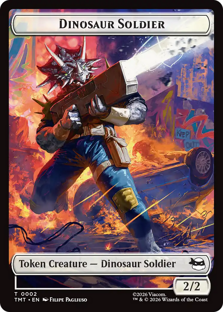 Dinosaur Soldier // Copy Double-Sided Token [Teenage Mutant Ninja Turtles Tokens] | Lots Moore NSW