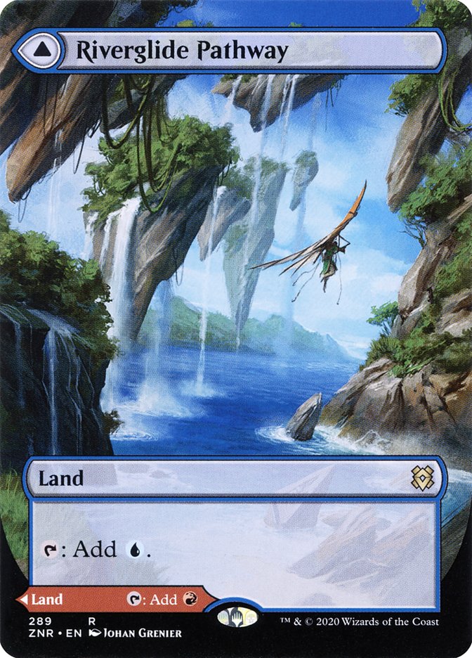 Riverglide Pathway // Lavaglide Pathway (Borderless Alternate Art) [Zendikar Rising] | Lots Moore NSW